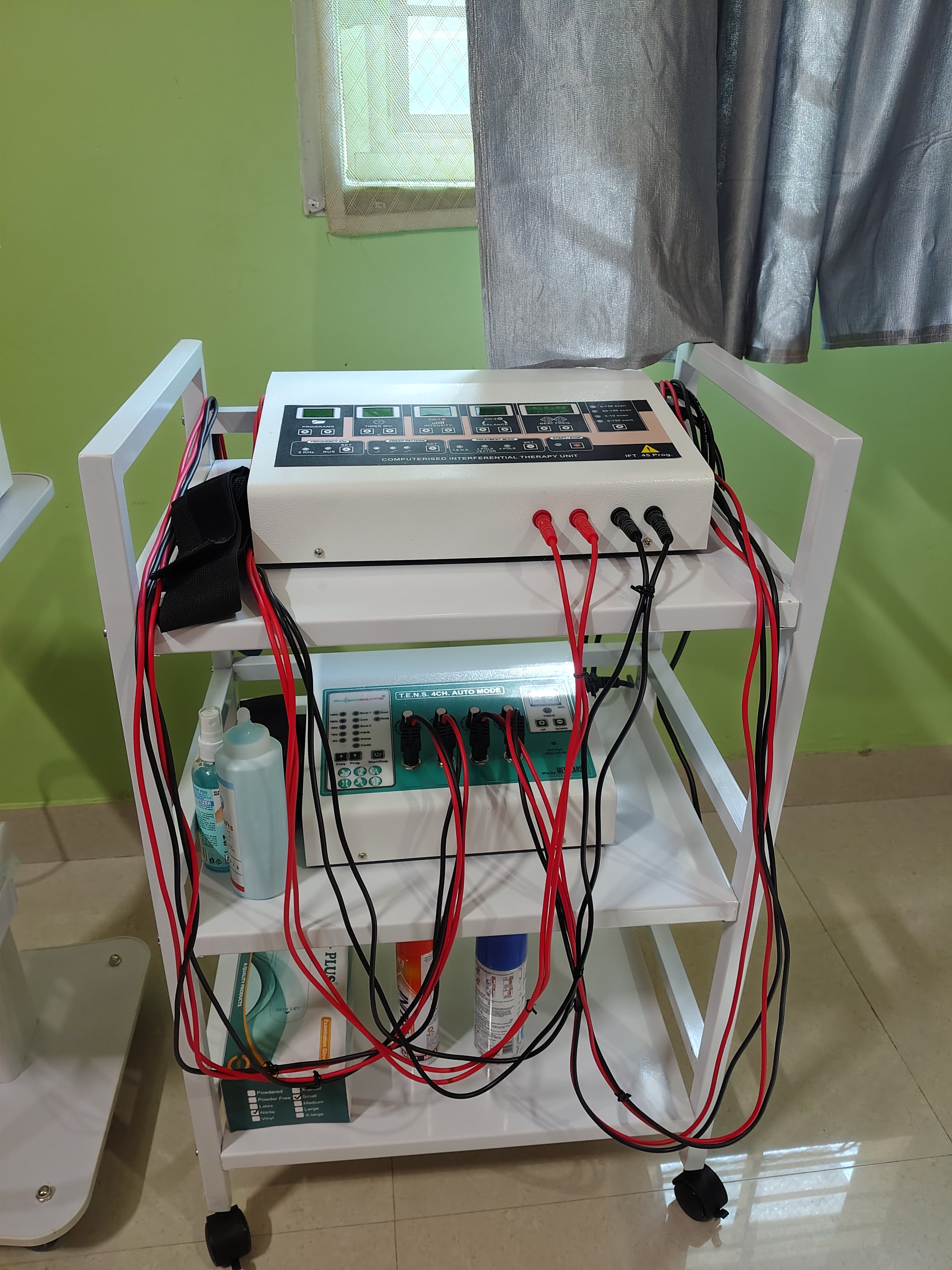 Physiotherapy equipment inside the clinic